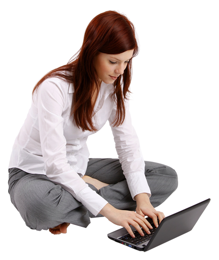 frau sitzend 1laptop 450